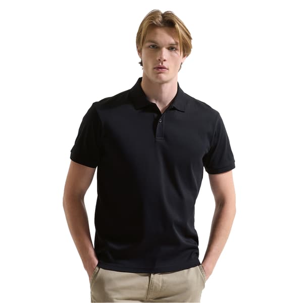 Asquith & Fox Herr Premium Merceriserad Bomull Pikétröja S Svart Black S