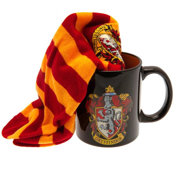 Harry Potter Gryffindor Crest Mugg och Sock Set One Size Black/R Black/Red/Yellow One Size