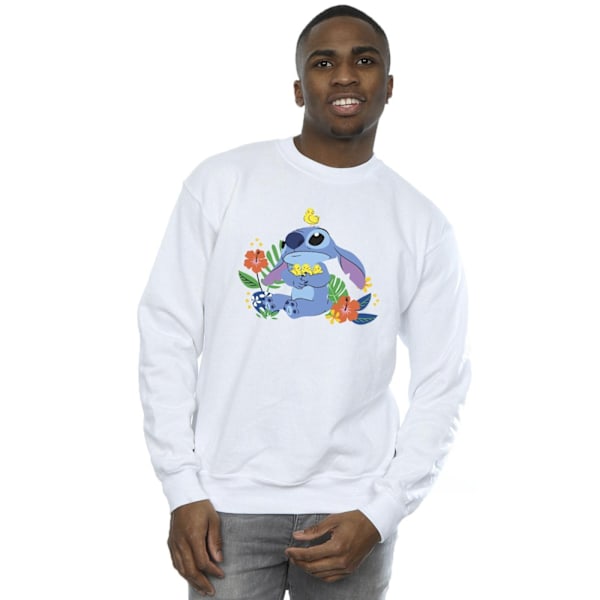 Disney Herr Lilo & Stitch Fåglar Sweatshirt S Vit White S