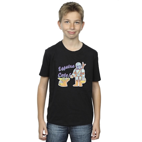 Star Wars Boys The Mandalorian Eggstra Cute Grogu T-shirt 5-6 år Black 5-6 Years