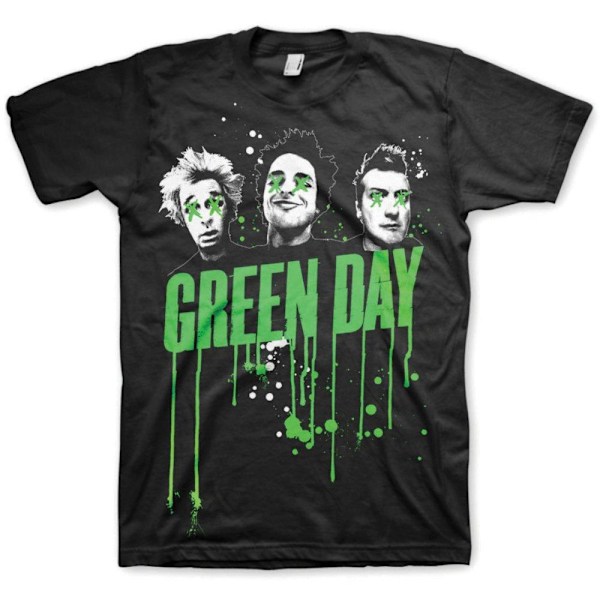 Green Day Unisex Adult Drips T-Shirt XL Svart/Grön Black/Green XL