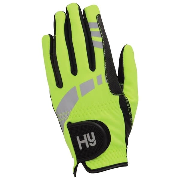 Hy5 Vuxna Extreme Reflekterande Softshell Ridhandskar XS Reflec Reflective Yellow XS