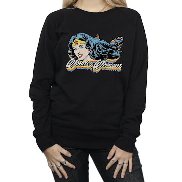 DC Comics Dam/Kvinnor Wonder Woman Smile Sweatshirt XL Svart Black XL