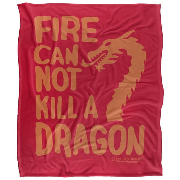 Game Of Thrones Fire Cannot Kill A Dragon Filt 50in x 60in M Multicoloured 50in x 60in