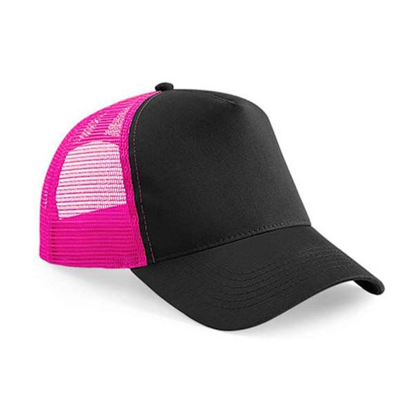 Beechfield Unisex Vuxen Snapback Trucker Cap En Storlek Svart/Fuchsia Black/Fuchsia One Size