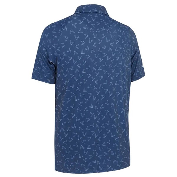 Callaway Unisex Chev All-Over Print Pikétröja XL Caviar Caviar XL