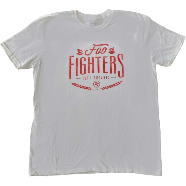 Foo Fighters Unisex Vuxen T-shirt 100 % ekologisk bomull 3XL Vit White 3XL