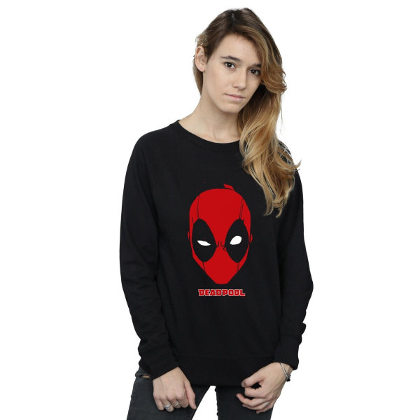 Marvel Dam/Kvinnor Deadpool Mask Sweatshirt XL Svart Black XL