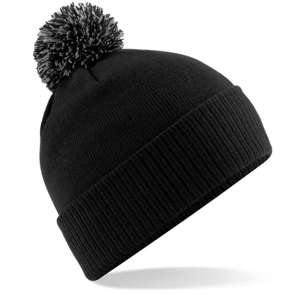 Beechfield Girls Snowstar Duo Extreme Winter Hat One Size Svart Black/Graphite Grey One Size