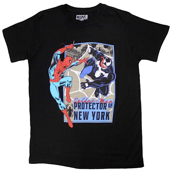 Spider-Man Unisex Vuxen Protector Of New York T-Shirt M Svart Black M