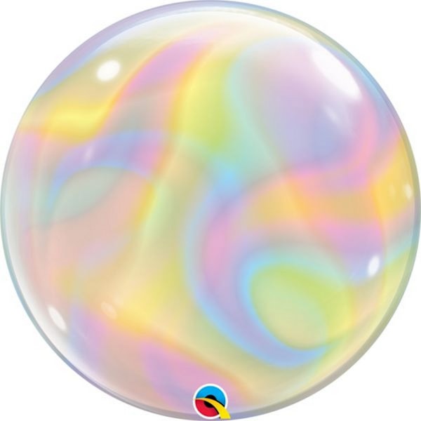 Qualatex Iridescent Swirls Bubble Ballong En Storlek Flerfärgad Multicoloured One Size