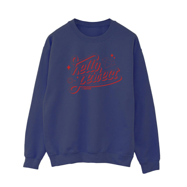 Netflix Dam/Kvinnor Sex Education Hello Perfect Sweatshirt M Navy Blue M