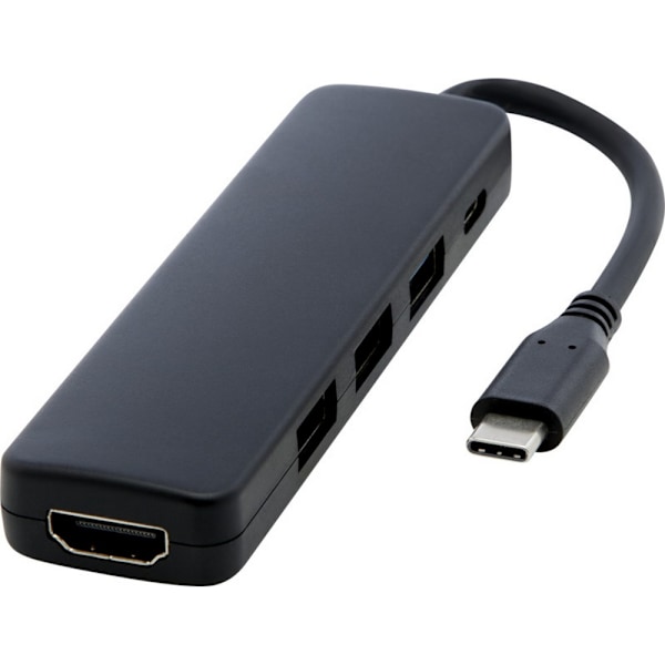 Loop Återvunnen Plast Multimedia USB-adapter En Storlek Svart Black One Size