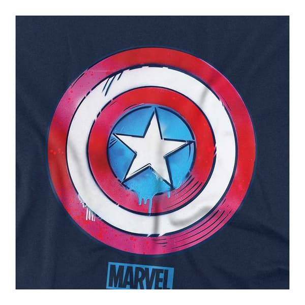 Captain America Barn/Barn Drip Shield Sweatshirt 5-6 År Navy 5-6 Years
