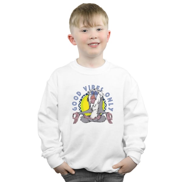 Disney Boys Lejonkungen Rafiki Good Vibes Only Sweatshirt 7-8 White 7-8 Years