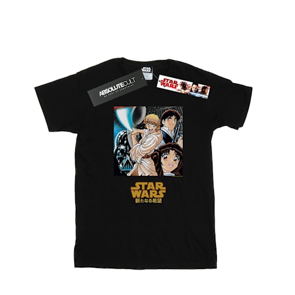 Star Wars Anime Poster T-shirt för män, S, svart Black S