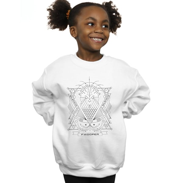 Fantastiska vidunder Girls Fwooper Icon Sweatshirt 9-11 år Vit White 9-11 Years