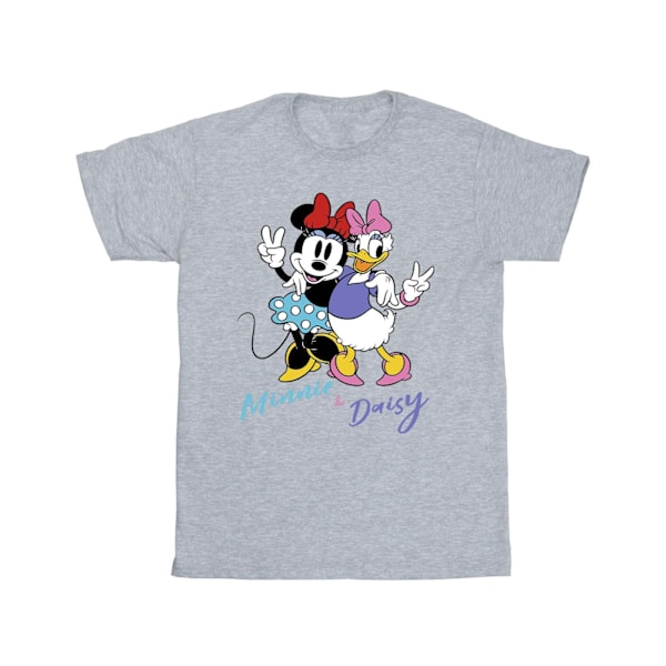 Disney Girls Minnie Mouse och Daisy Bomull T-shirt 12-13 år Sports Grey 12-13 Years