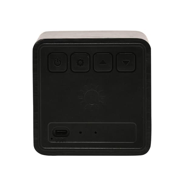 Interval Träväckarklocka med Bluetooth-högtalare - Svart En One Colour One Size
