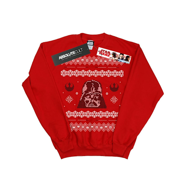 Star Wars Herr Jul Darth Vader Fair Isle Sweatshirt 5XL R Red 5XL