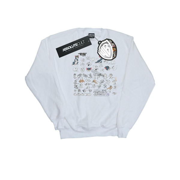 Tom And Jerry Herr Sweatshirt L Vit White L