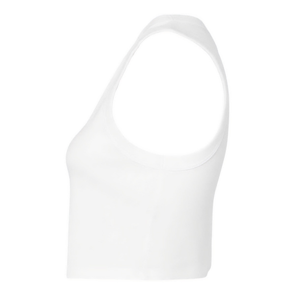 Bella + Canvas Dam Muscle Micro-Rib Croppade Väst Solid White M