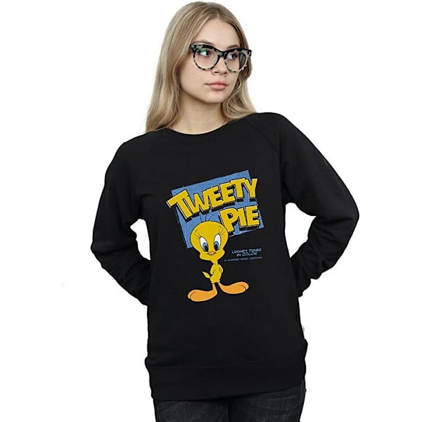 Looney Tunes Dam/Damer Klassisk Tweety Bomullströja M B Black M