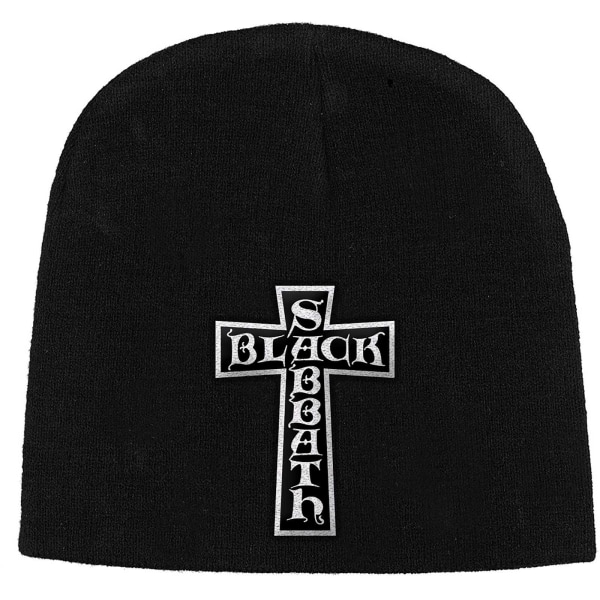 Black Sabbath Unisex Adult Cross Logo Beanie One Size Black/Whi Black/White One Size