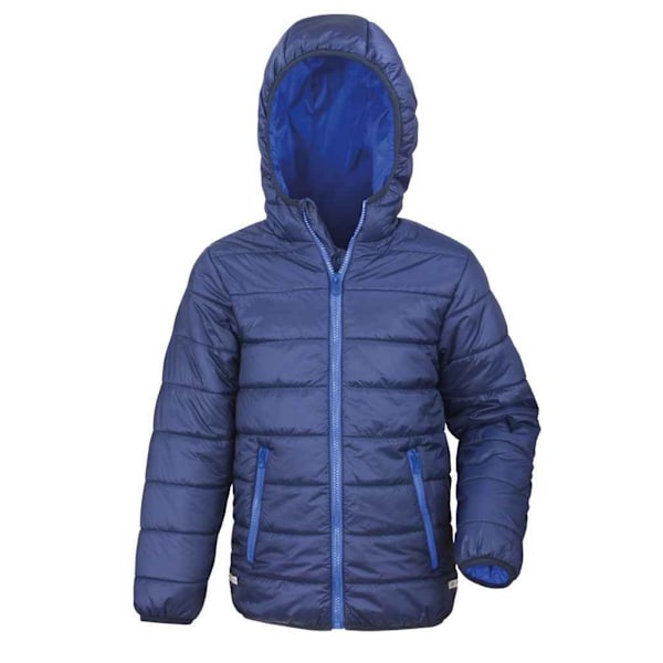 Result Core Barn/Barn Soft Padded Jacka 7-8 År Marinblå/Kunglig Blå Navy/Royal Blue 7-8 Years