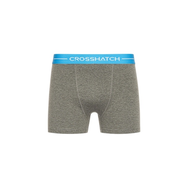 Crosshatch Herr Astral Boxer Shorts (12-pack) L Kolgrå Melering Charcoal Marl L