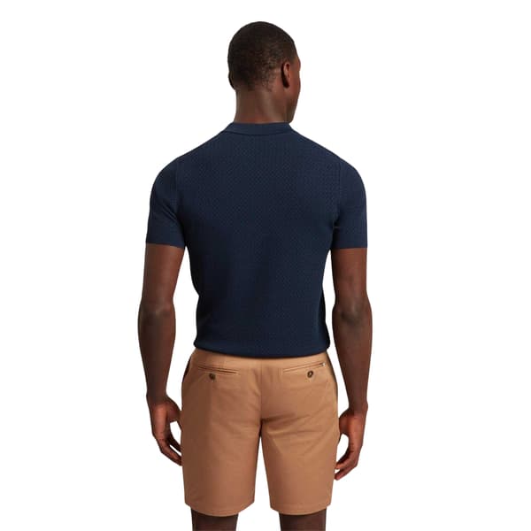Ted Baker Herr Zig Zag Stickad Pikétröja L Marinblå Navy L