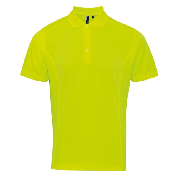 Premier Mens Coolchecker Pique Kortärmad Poloskjorta M Neon Neon Yellow M