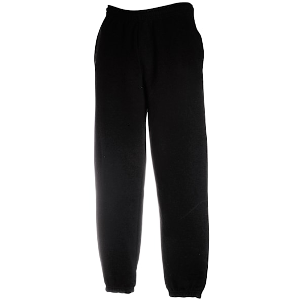 Fruit Of The Loom Premium 70/30 Elastiska Joggbyxor / Joggingbyxor för Herrar Black S