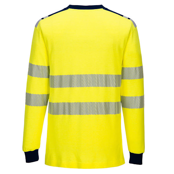 Portwest Herr PW3 Flamskyddad Varsel Långärmad T-shirt L Yellow/Navy L