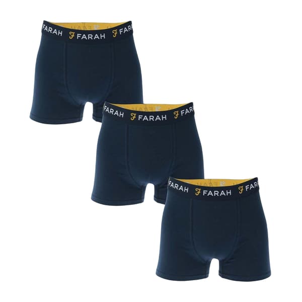 Farah Boxershorts för män (3-pack) XL Marinblå Navy XL