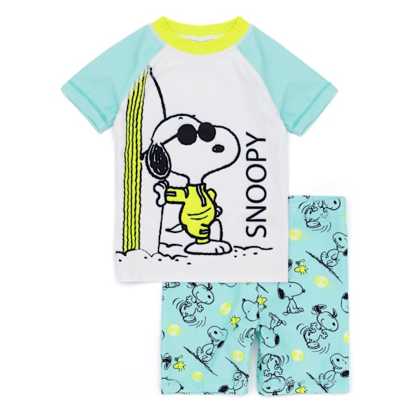 Snoopy Barnkläder/Barn Tvådelad Baddräkt 18-24 Månader Blå/Vit Blue/White 18-24 Months