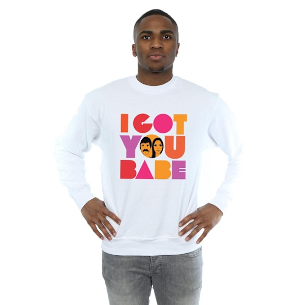 Sonny & Cher Herr I Got You Sweatshirt 4XL Vit White 4XL