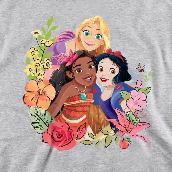 Disney Princess Barn Rapunzel Moana Snövit Tröja Athletic Heather 5-6 Years