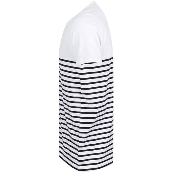 Front Row Vuxen Unisex Breton Randig T-shirt L Vit/Marinblå White/Navy L