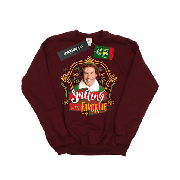 Elf Girls Buddy Smiling Sweatshirt 9-11 år Bourgogne Burgundy 9-11 Years