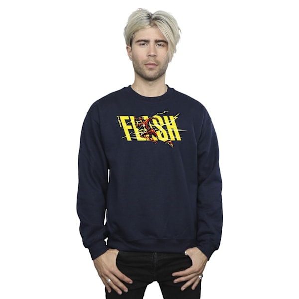 DC Comics Herr The Flash Lightning Dash Sweatshirt L Marinblå Navy Blue L