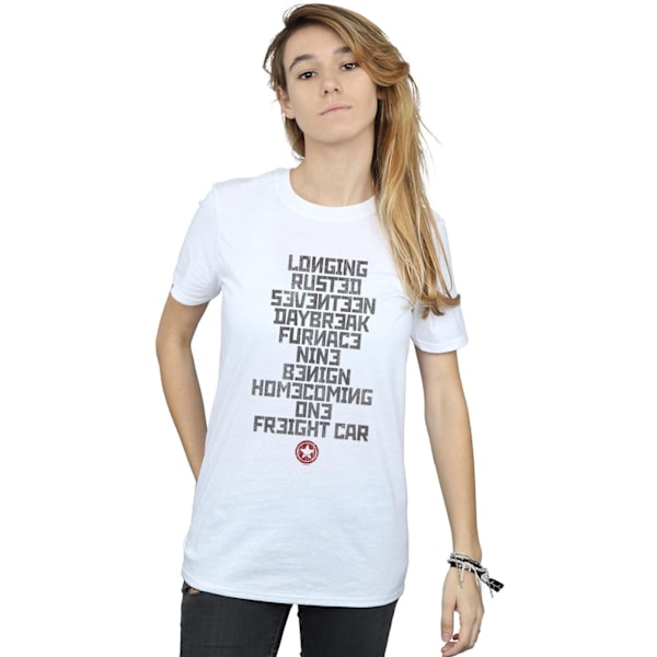 Marvel Dam/Damer Vinter Soldier Trigger Words Bomull Pojkvän White M