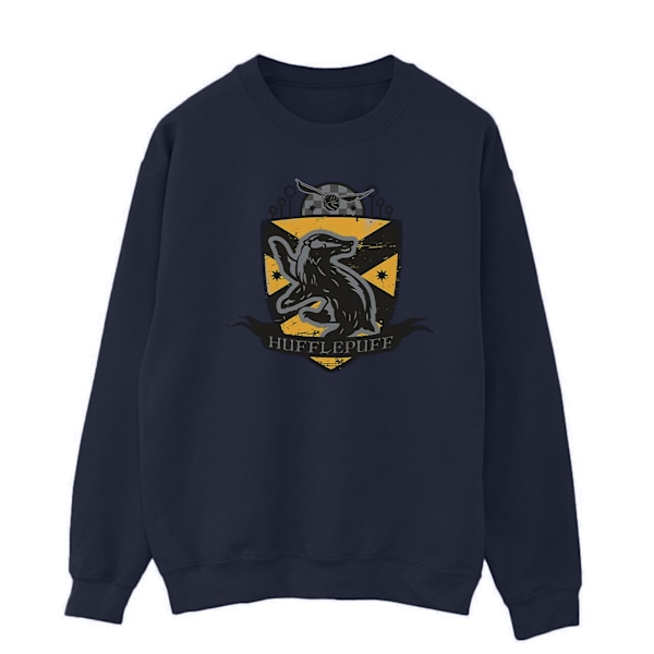 Harry Potter Hufflepuff Bröstmärke Sweatshirt 4XL Marinblå Navy Blue 4XL