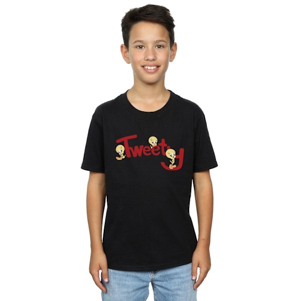 Looney Tunes Boys Tweety Trio T-shirt 12-13 år Svart Black 12-13 Years