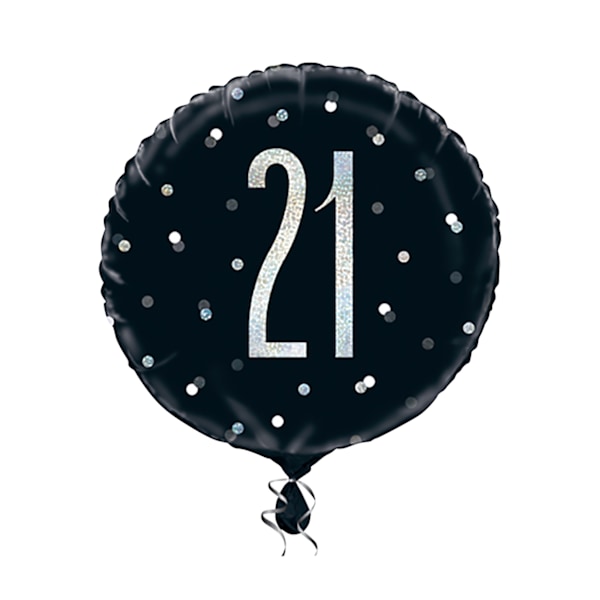 Unik fest Glitz Prismatic Age Folieballong 30 Svart Black 30