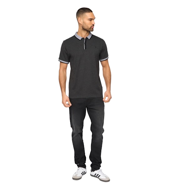 Bewley & Ritch Herr Eastbrook Pikétröja L Kolgråmelerad Charcoal Marl L