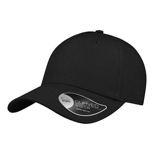 Atlantis 5 Panel Structured Cap One Size Black Black One Size