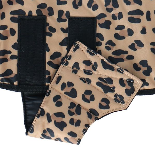 Digby & Fox Leopardmönstrad hundkappa M-9cm Brun/Svart Brown/Black M-9cm