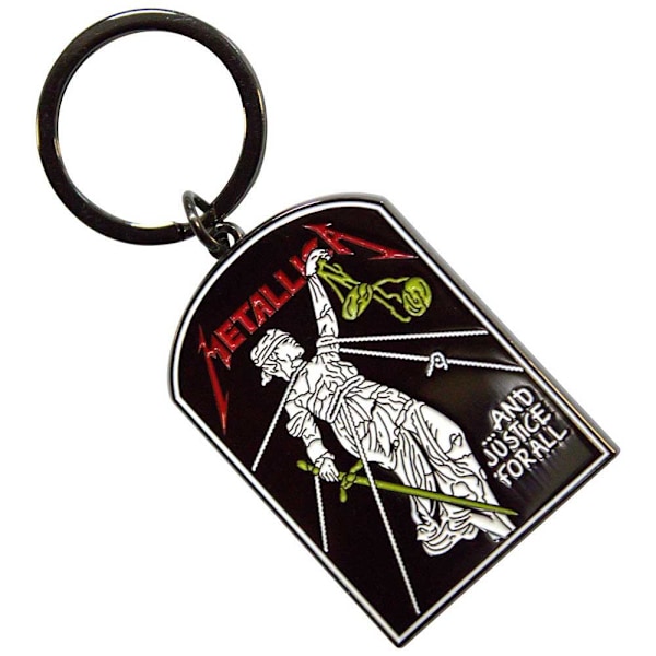 Metallica And Justice For All Gravsten Emalj Nyckelring One Size Black/White/Red One Size