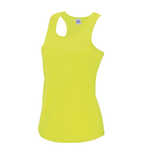 AWDis Cool Dam/Damer Fukttransporterande Girlie Tank Top 14 UK Electric Yellow 14 UK